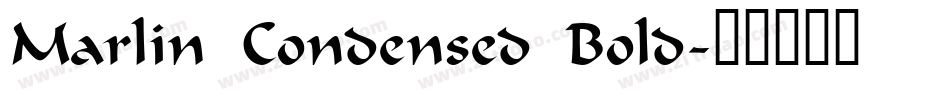 Marlin Condensed Bold字体转换